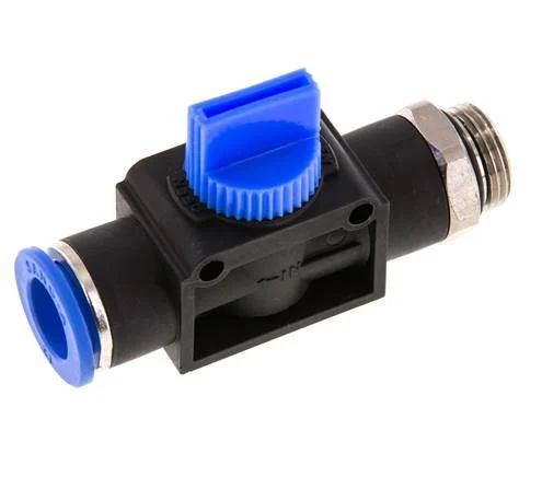 3/2-Way Shut-Off Hand Valve 12 mm - G3/8'' Plastic/Brass Tube-side venting