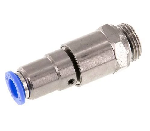 10mm & G1/2'' Quick Swivel Joint Push-In-Male Threads Nickel-Plated Brass/PBT NBR Rotatable