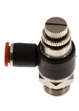 Flow Control Silencer Meter-In Elbow 8 mm - G3/8'' Brass/PA 66
