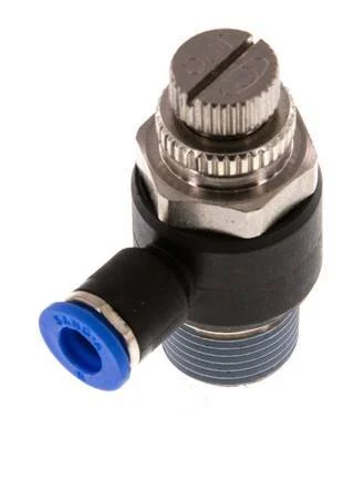 Flow Control Silencer Meter-Out Elbow 6 mm - R3/8'' Brass/PA 66