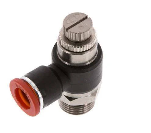 Flow Control Silencer Meter-In Elbow 10 mm - G3/8'' Brass/PA 66