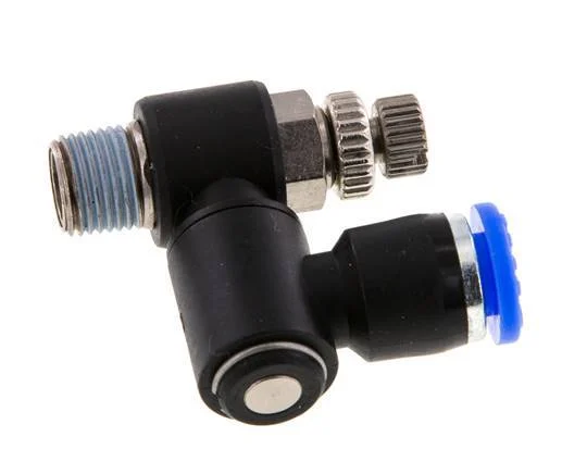 Flow Control Silencer Meter-Out Rotatable 6 mm - R1/8'' Brass/PA 66