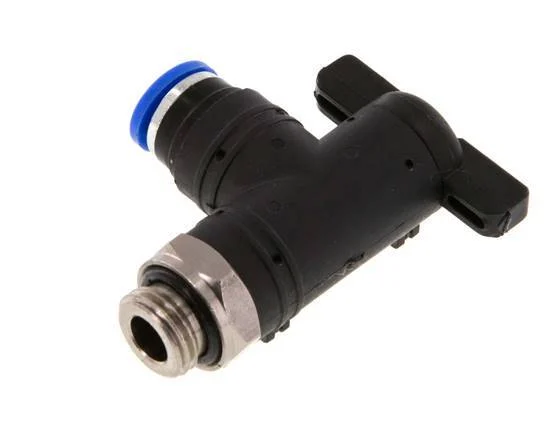 2-Way Elbow Ball Valve 8 mm - G1/4'' Plastic/Brass