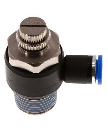 Flow Control Silencer Meter-Out Elbow 8 mm - R1/2'' Brass/PA 66