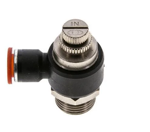 Flow Control Silencer Meter-In Elbow 10 mm - G1/2'' Brass/PA 66