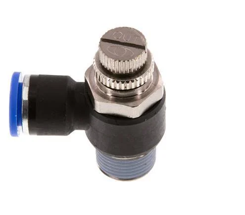 Flow Control Silencer Meter-Out Elbow 10 mm - R3/8'' Brass/PA 66