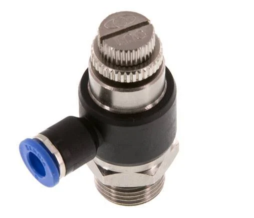 Flow Control Silencer Meter-Out Elbow 6 mm - G3/8'' Brass/PA 66