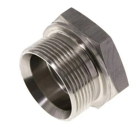 Plug G1 1/2'' Stainless steel with External Hex 60° cone 125bar (1756.25psi) Hydraulic