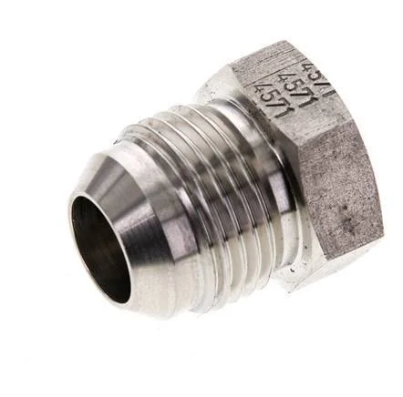 JIC Plug UNF 7/8''-14 (Dash Size 10) Stainless steel 210bar (2950.5psi)