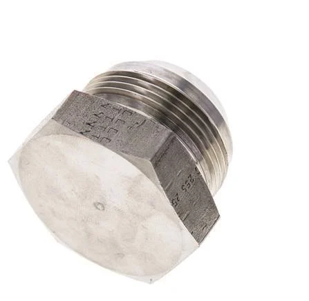 JIC Plug UN 1-5/8''-12 (Dash Size 20) Stainless steel 140bar (1967.0psi)