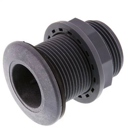 Screw Connection for Drain Cocks G1 1/4'' DN13 Bulkhead Polypropylene (pp) EPDM 10bar (140.5psi) FDA