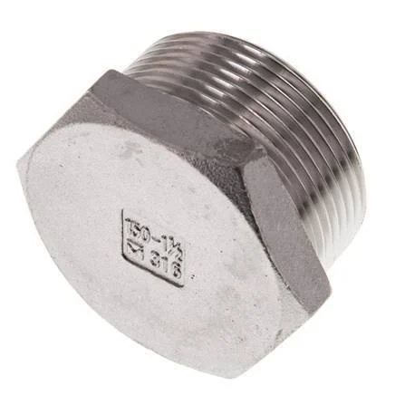 Plug R1 1/2'' Stainless steel with External Hex 16bar (224.8psi)