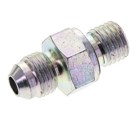 JIC Double Nipple M12 X 1.5 x UNF 1/2''-20 (Dash Size 5) Steel NBR 275bar (3863.75psi)
