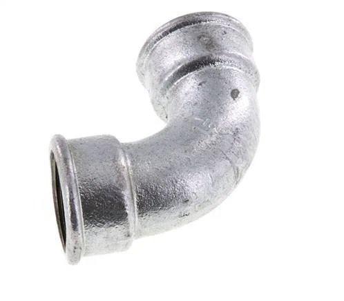 90deg Angled Fitting Rp1 1/2'' Female Short Cast Iron 25bar (351.25psi)
