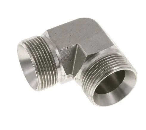 90deg Angled Fitting G1 1/4'' High Pressure Stainless Steel 60° Cone 190bar (2669.5psi) Hydraulic
