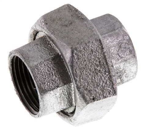 Union Straight Connector Rp1'' Female Cast Iron Flat Seal 25bar (351.25psi)