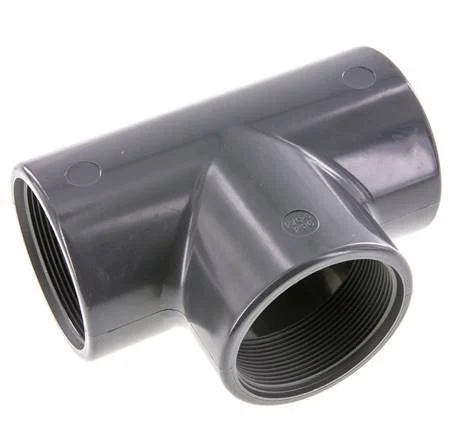 Tee Fitting Rp2 1/2'' Pvc-u EN 1452-3 16bar (224.8psi)