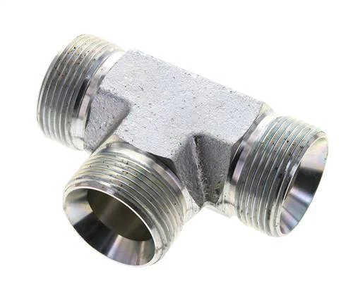 Tee Fitting G1 1/4'' Male Steel 190bar (2669.5psi)