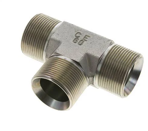Tee Fitting G1 1/2'' Male Steel 190bar (2669.5psi)