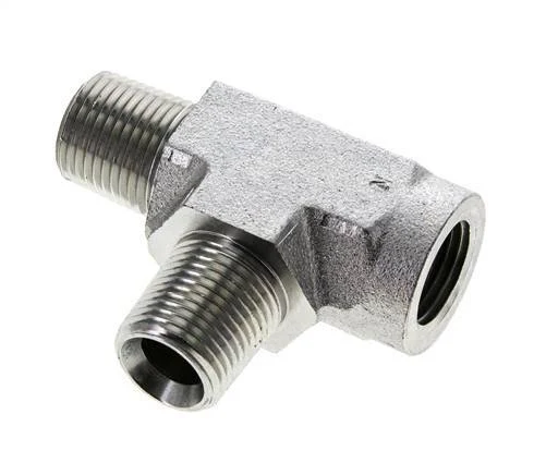 Tee Fitting 1/2'' NPT Female x Male Steel 210bar (2950.5psi)