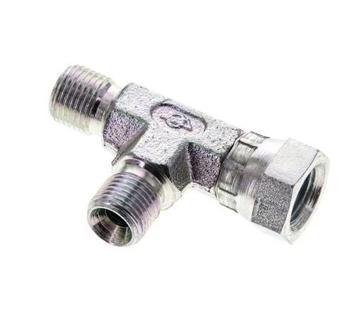 Tee Fitting G1/8'' Male x Female Steel Hydraulic 475bar (6673.75psi)