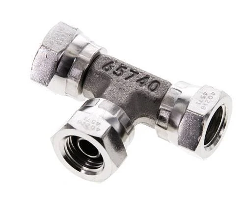 Tee Fitting G1/4'' Female Stainless steel Hydraulic 400bar (5620.0psi)