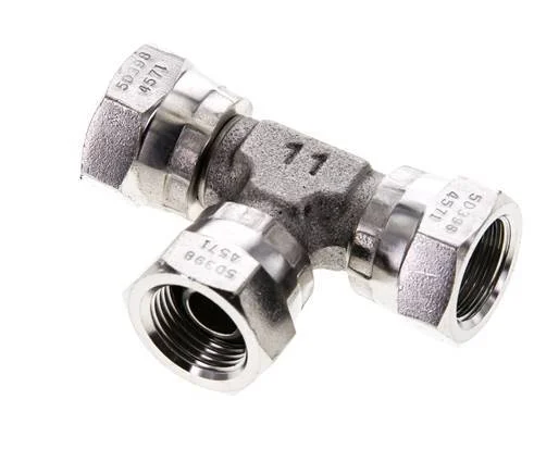 Tee Fitting G3/8'' Female Stainless steel Hydraulic 400bar (5620.0psi)