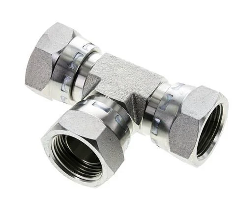 Tee Fitting G1'' Female Steel Hydraulic 150bar (2107.5psi)