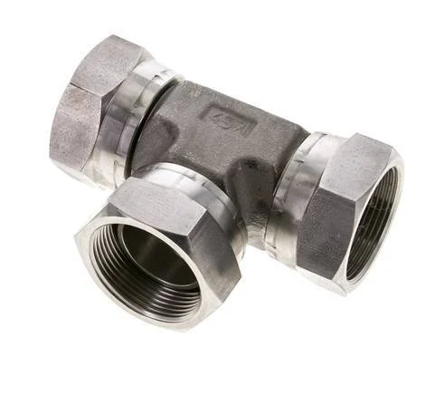 Tee Fitting G1 1/2'' Female Stainless steel Hydraulic 125bar (1756.25psi)