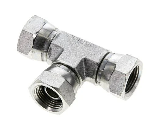 Tee Fitting G3/8'' Female Steel Hydraulic 400bar (5620.0psi)