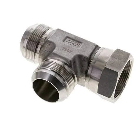 JIC Tee Fitting UN 1-7/8''-12 (Dash Size 24) Female x Male Stainless steel 170bar (2388.5psi)