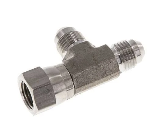 JIC Tee Fitting UNF 1/2''-20 (Dash Size 5) Female x Male Stainless steel 350bar (4917.5psi)