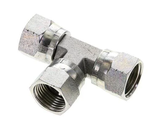 JIC Tee Fitting UNF 3/4''-16 (Dash Size 8) Female Steel 275bar (3863.75psi)