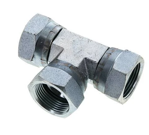JIC Tee Fitting UN 1-5/16''-12 (Dash Size 16) Female Steel 170bar (2388.5psi)