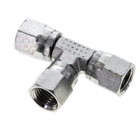 JIC Tee Fitting UNF 7/16''-20 (Dash Size 4) Female Steel 310bar (4355.5psi)
