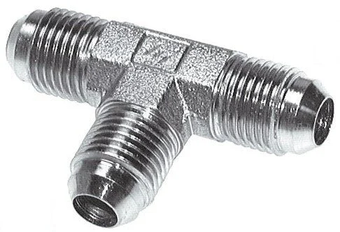 JIC Tee Fitting UN 1-3/16''-12 (Dash Size 14) Male Steel 170bar (2388.5psi)