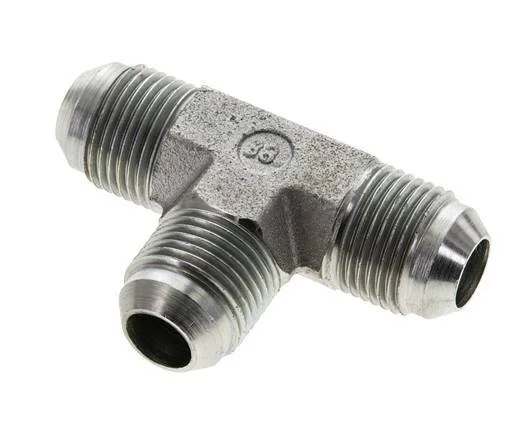 JIC Tee Fitting UNF 7/8''-14 (Dash Size 10) Male Steel 210bar (2950.5psi)