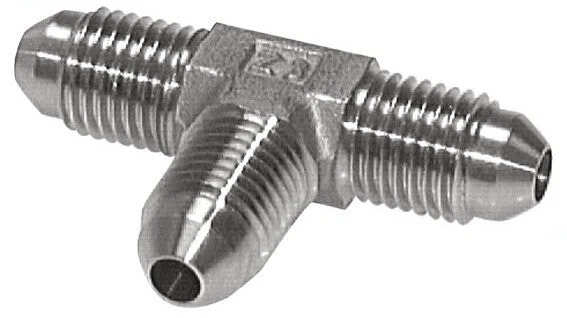 JIC Tee Fitting UN 1-1/16''-12 (Dash Size 12) Male Stainless steel 210bar (2950.5psi)