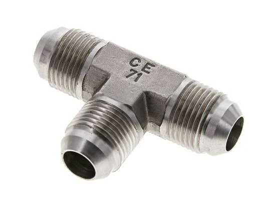 JIC Tee Fitting UNF 7/8''-14 (Dash Size 10) Male Stainless steel 210bar (2950.5psi)