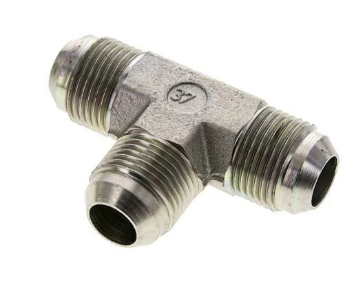 JIC Tee Fitting UN 1-1/16''-12 (Dash Size 12) Male Steel 210bar (2950.5psi)