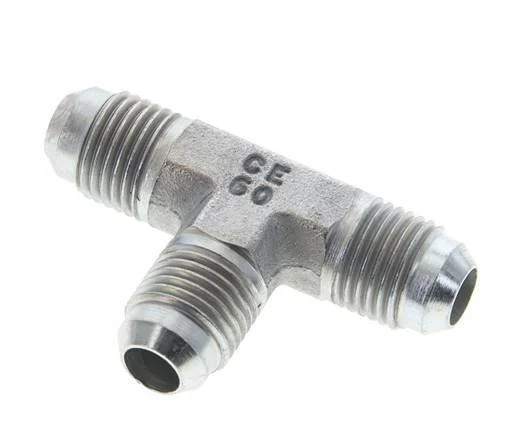 JIC Tee Fitting UNF 9/16''-18 (Dash Size 6) Male Steel 275bar (3863.75psi)