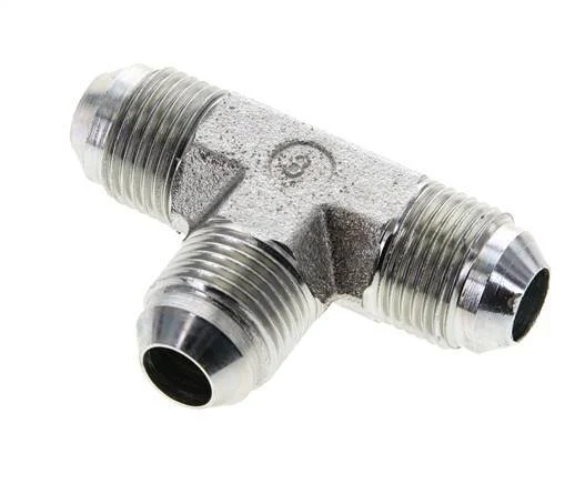 JIC Tee Fitting UNF 3/4''-16 (Dash Size 8) Male Steel 275bar (3863.75psi)