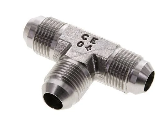 JIC Tee Fitting UNF 3/4''-16 (Dash Size 8) Male Stainless steel 275bar (3863.75psi)