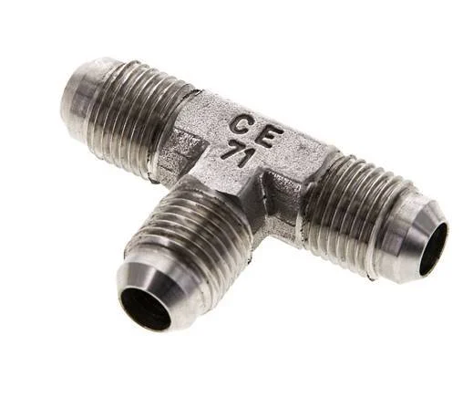 JIC Tee Fitting UNF 9/16''-18 (Dash Size 6) Male Stainless steel 275bar (3863.75psi)
