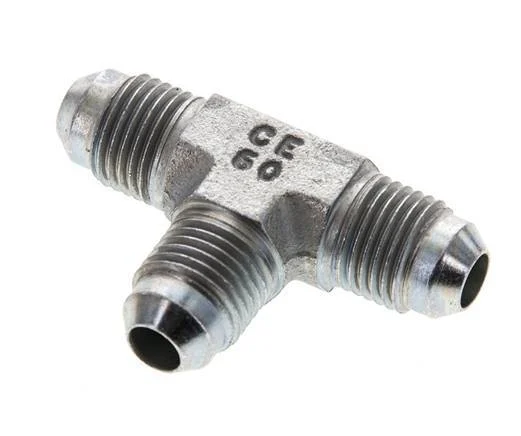 JIC Tee Fitting UNF 1/2''-20 (Dash Size 5) Male Steel 275bar (3863.75psi)
