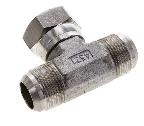 JIC Tee Fitting UN 1-5/16''-12 (Dash Size 16) Male x Female Stainless steel 250bar (3512.5psi)