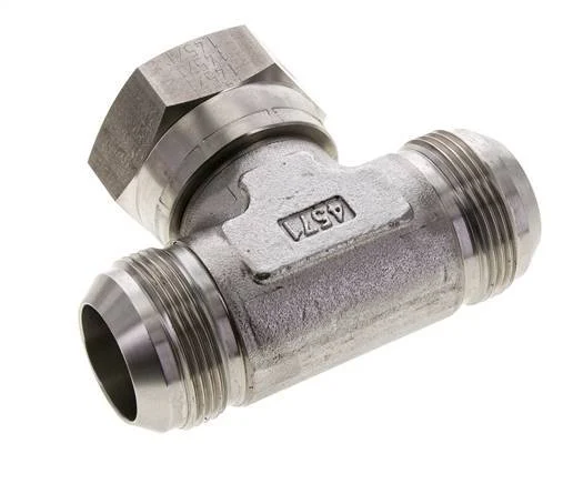 JIC Tee Fitting UN 1-5/8''-12 (Dash Size 20) Male x Female Stainless steel 210bar (2950.5psi)