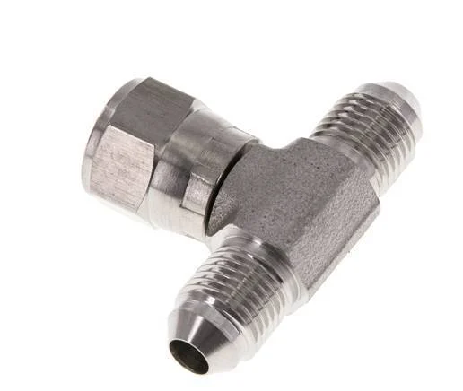 JIC Tee Fitting UNF 1/2''-20 (Dash Size 5) Male x Female Stainless steel 350bar (4917.5psi)