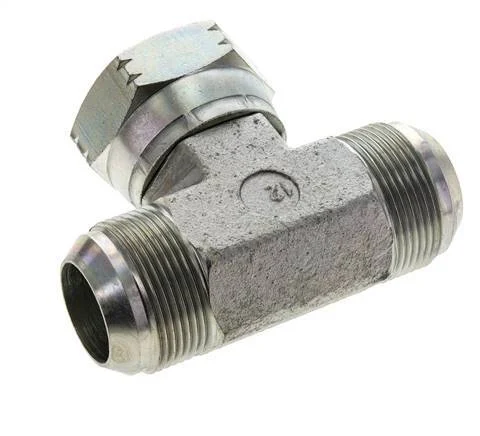 JIC Tee Fitting UN 1-5/8''-12 (Dash Size 20) Male x Female Steel 210bar (2950.5psi)
