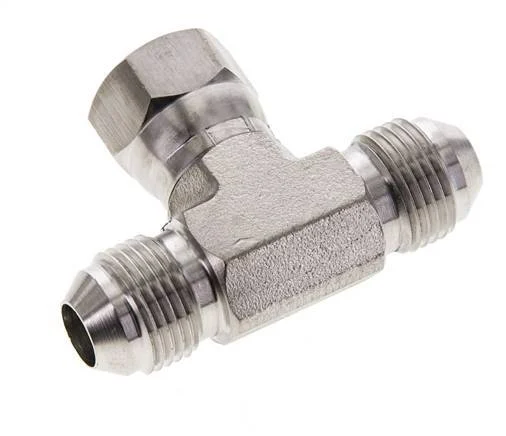JIC Tee Fitting UNF 3/4''-16 (Dash Size 8) Male x Female Stainless steel 350bar (4917.5psi)